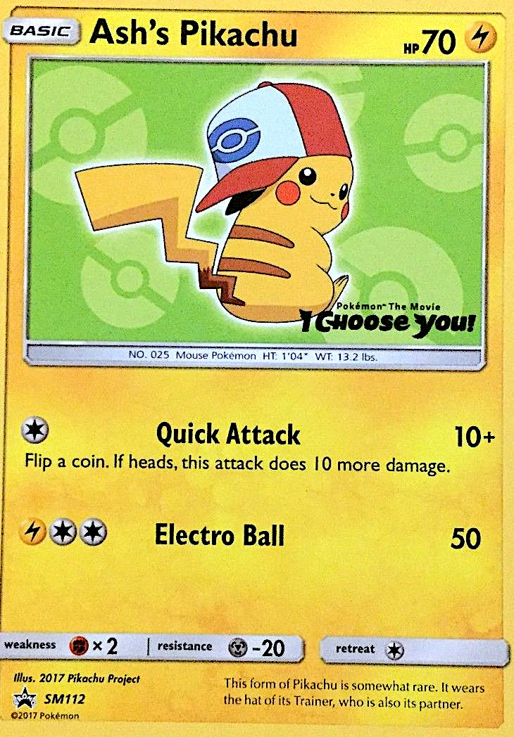 Sun & Moon Promo Ash's Pikachu #112